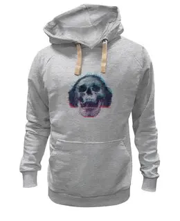 Заказать премиальную одежду в Москве. Толстовка Wearcraft Premium унисекс Skull loves music от Дана Столыпина - готовые дизайны и нанесение принтов.