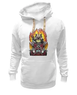 Заказать толстовку в Москве. Толстовка Wearcraft Premium унисекс Hot Rod Skull от balden - готовые дизайны и нанесение принтов.