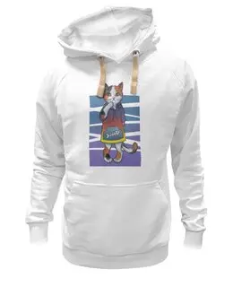 Заказать премиальную одежду в Москве. Толстовка Wearcraft Premium унисекс Задумчивый котёнок от Tori Cerberus - готовые дизайны и нанесение принтов.