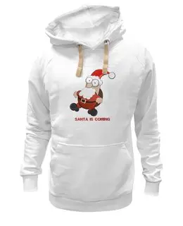 Заказать толстовку в Москве. Толстовка Wearcraft Premium унисекс Santa is coming от vphone - готовые дизайны и нанесение принтов.