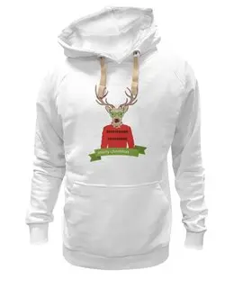 Заказать толстовку в Москве. Толстовка Wearcraft Premium унисекс Christmas Deer от Илья Щеблецов - готовые дизайны и нанесение принтов.