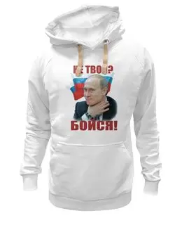 Заказать толстовку в Москве. Толстовка Wearcraft Premium унисекс Толстовка с Путиным. Бойся от qlllp.ru - готовые дизайны и нанесение принтов.