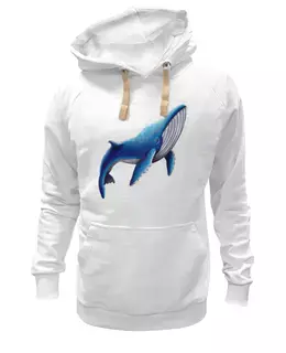 Заказать премиальную одежду в Москве. Толстовка Wearcraft Premium унисекс Синий кит от tigerda  - готовые дизайны и нанесение принтов.