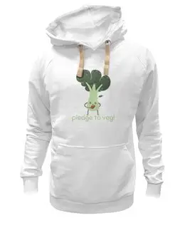 Заказать толстовку в Москве. Толстовка Wearcraft Premium унисекс Pledge to veg от skynatural - готовые дизайны и нанесение принтов.