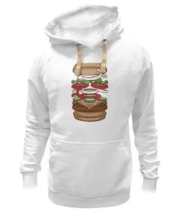 Заказать толстовку в Москве. Толстовка Wearcraft Premium унисекс BURGER/БУРГЕР от crash - готовые дизайны и нанесение принтов.