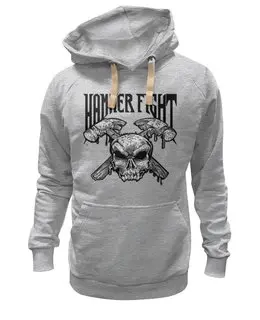 Заказать премиальную одежду в Москве. Толстовка Wearcraft Premium унисекс Hammer Fight от Leichenwagen - готовые дизайны и нанесение принтов.