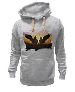 Заказать премиальную одежду в Москве. Толстовка Wearcraft Premium унисекс Крылья Любви от Дана Столыпина - готовые дизайны и нанесение принтов.