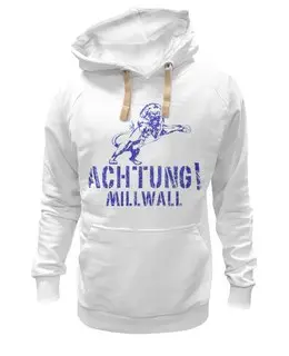 Заказать толстовку в Москве. Толстовка Wearcraft Premium унисекс Achtung Millwall FC logo hoodie от Millwall Supporters Club Russia - готовые дизайны и нанесение принтов.