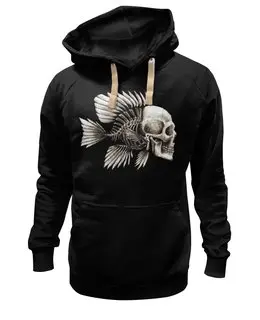 Заказать премиальную одежду в Москве. Толстовка Wearcraft Premium унисекс Skull Face Fish от Leichenwagen - готовые дизайны и нанесение принтов.