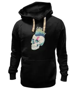 Заказать толстовку в Москве. Толстовка Wearcraft Premium унисекс Череп Панка от skull - готовые дизайны и нанесение принтов.