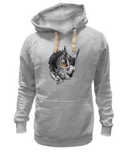 Заказать толстовку в Москве. Толстовка Wearcraft Premium унисекс Owl Gray от Troy - Angel - готовые дизайны и нанесение принтов.