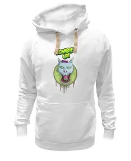 Заказать толстовку в Москве. Толстовка Wearcraft Premium унисекс Zombie cat от ПРИНТЫ ПЕЧАТЬ  - готовые дизайны и нанесение принтов.