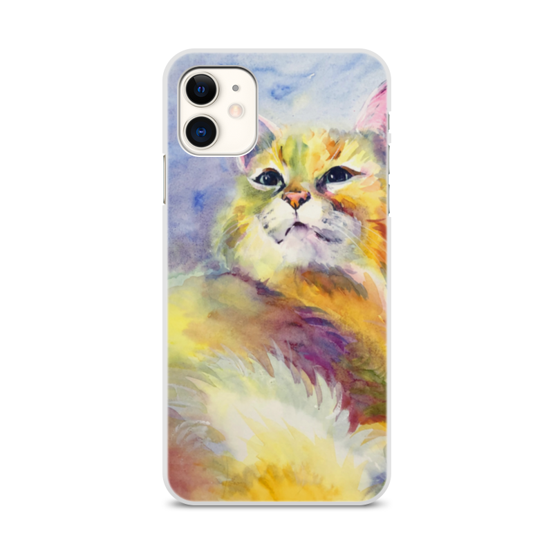 Printio Чехол для iPhone 11, объёмная печать Радужная кошка