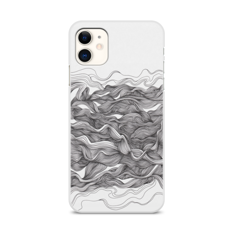Printio Чехол для iPhone 11, объёмная печать Море линий
