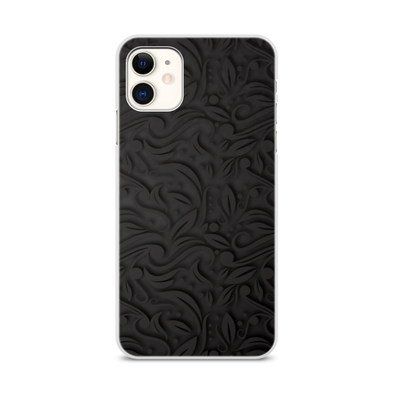 Printio Чехол для iPhone 11, объёмная печать Чёрный силиконовый чехол цветочный узор 2 на oppo reno 2z оппо рено 2z