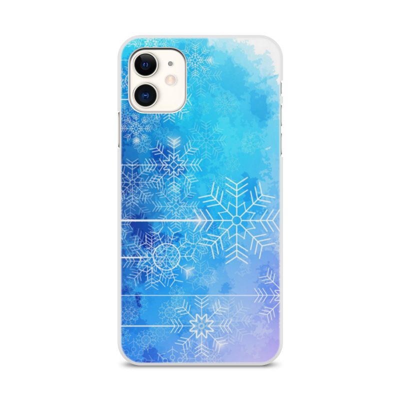 Printio Чехол для iPhone 11, объёмная печать Снежинки (с новым годом)