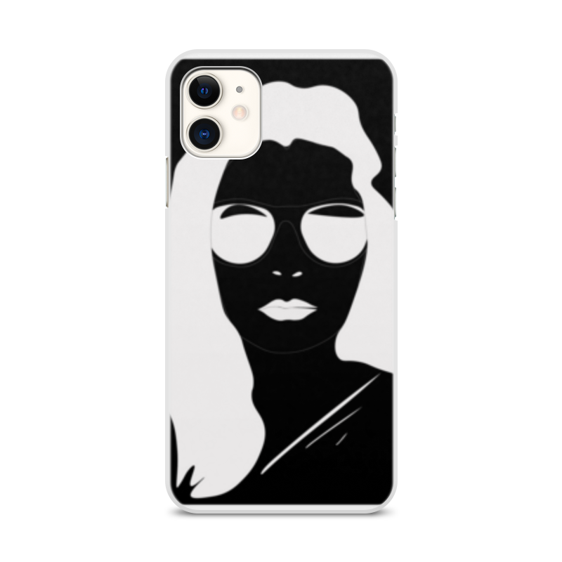 Printio Чехол для iPhone 11, объёмная печать Лицо девушки в очках printio чехол для iphone 11 объёмная печать лицо девушки в очках