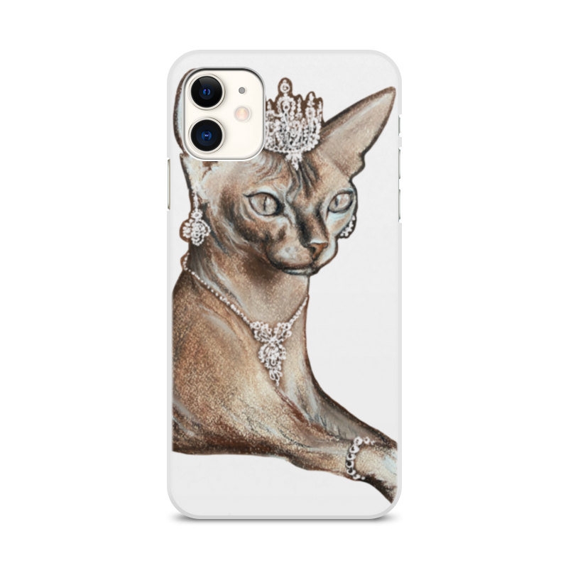 Printio Чехол для iPhone 11, объёмная печать Cat sfinx queen женская футболка кошка игривый сфинкс xl темно синий