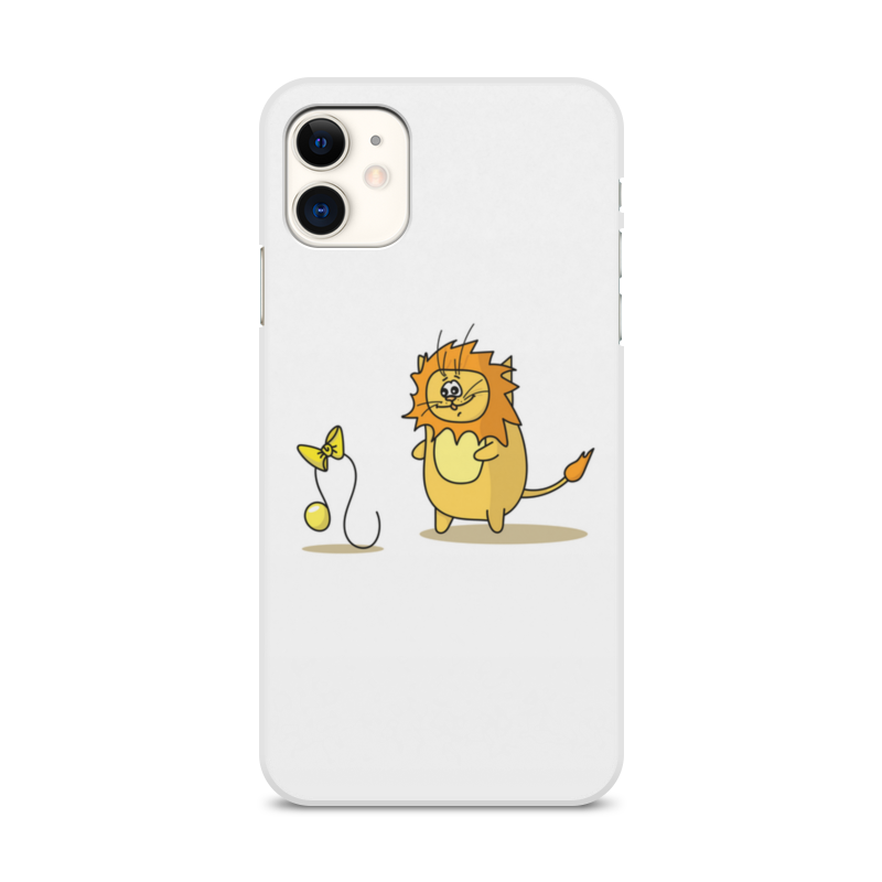 Printio Чехол для iPhone 11, объёмная печать Кот лев. подарок для льва