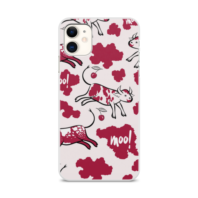 Printio Чехол для iPhone 11, объёмная печать Cherry cow силиконовый чехол на meizu 18 коровы для мейзу 18