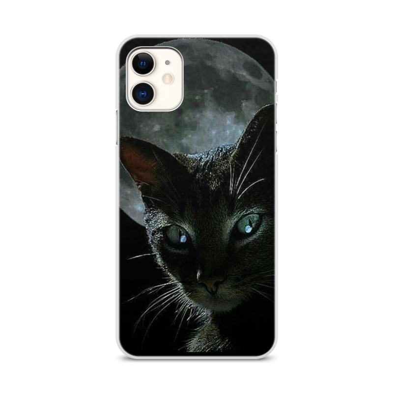 Printio Чехол для iPhone 11, объёмная печать Черная кошка