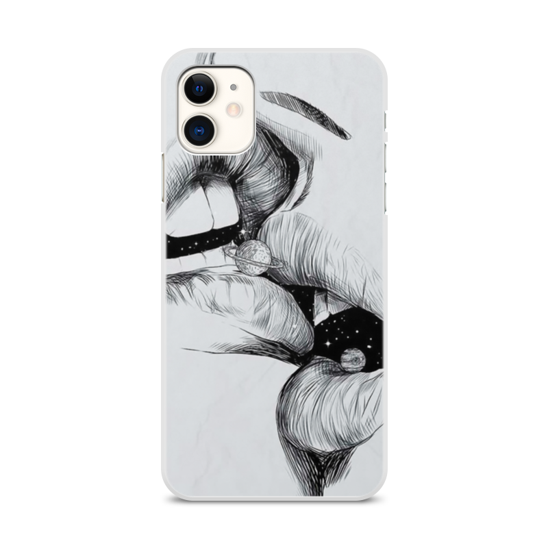 Printio Чехол для iPhone 11, объёмная печать Поцелуй цена и фото