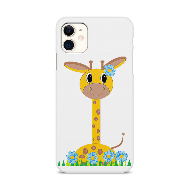 Printio Чехол для iPhone 11, объёмная печать Жираф printio чехол для iphone 8 объёмная печать жираф с розой