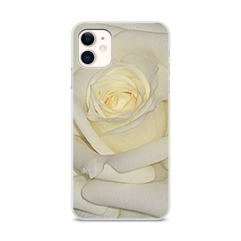 Printio Чехол для iPhone 11, объёмная печать Нежность белого. матовый чехол на huawei nova y70 хуавей нова у70 soft touch черный