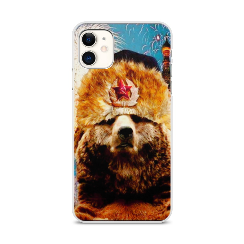 Printio Чехол для iPhone 11, объёмная печать Медведь