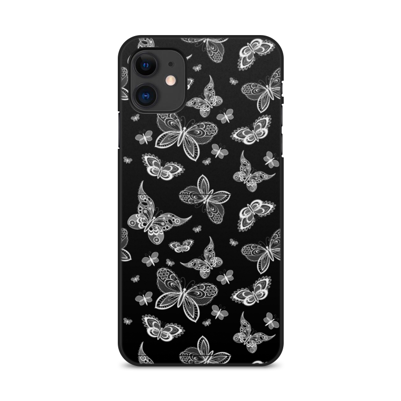 Printio Чехол для iPhone 11, объёмная печать Кружевные бабочки силиконовый чехол на oppo reno7 узор из бабочек для оппо рено7 5джи