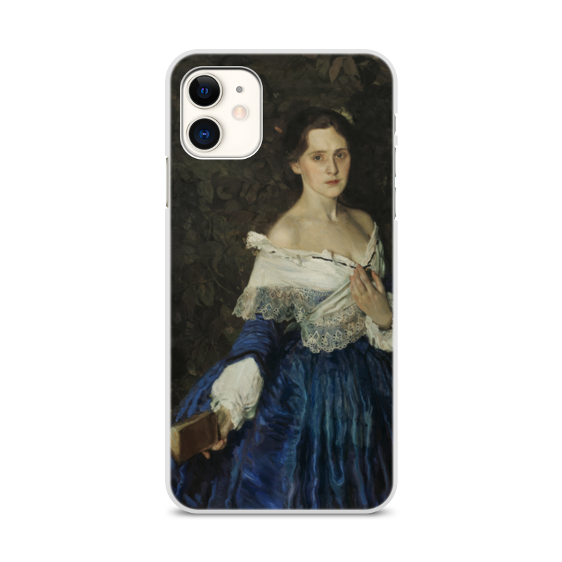 Printio Чехол для iPhone 11, объёмная печать Дама в голубом (картина сомова) printio чехол для iphone 7 объёмная печать дама в голубом картина сомова