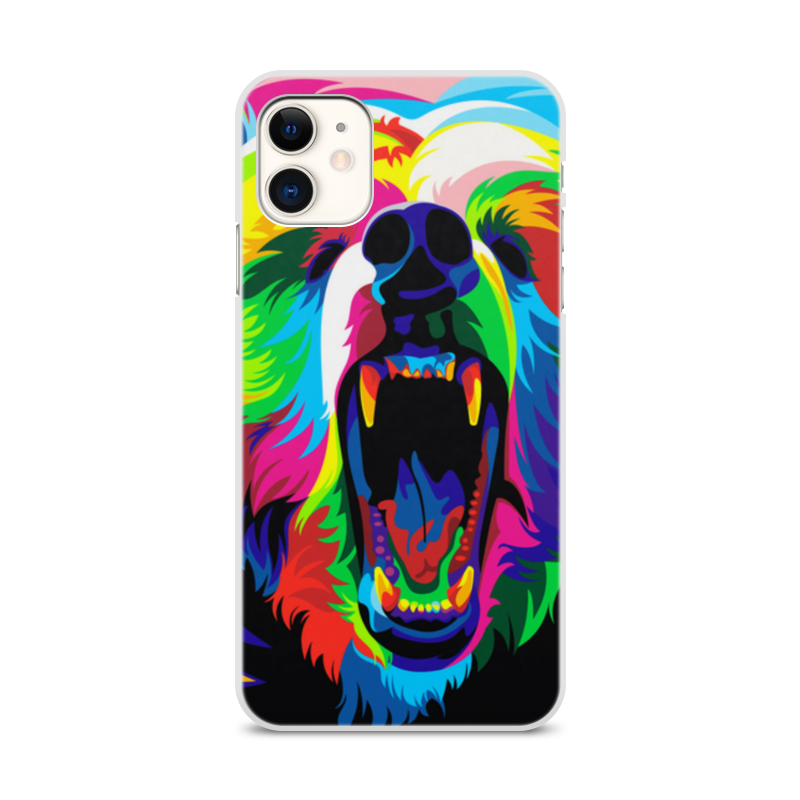 Printio Чехол для iPhone 11, объёмная печать Медведь printio чехол для iphone 11 pro объёмная печать медведь символика