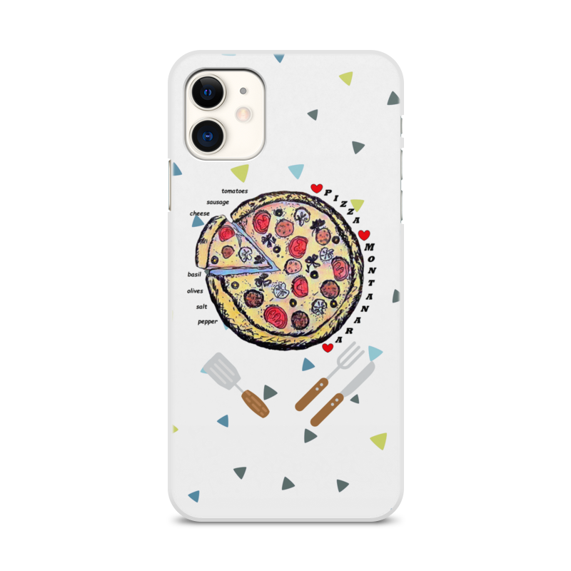 Printio Чехол для iPhone 11, объёмная печать Пицца