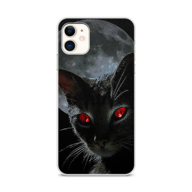 Printio Чехол для iPhone 11, объёмная печать Черная кошка