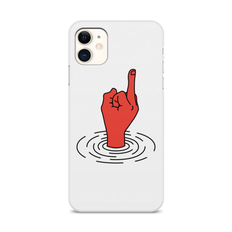 Printio Чехол для iPhone 11, объёмная печать Red finger