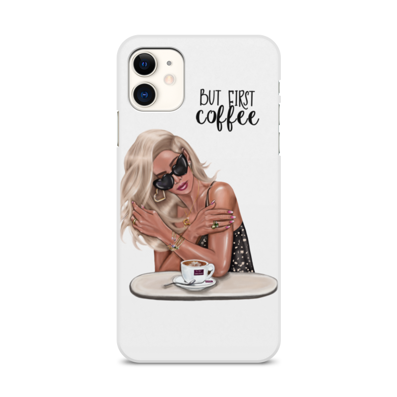 Printio Чехол для iPhone 11, объёмная печать But first coffee чехол mypads блондинка женский для meizu m6 m711q задняя панель накладка бампер