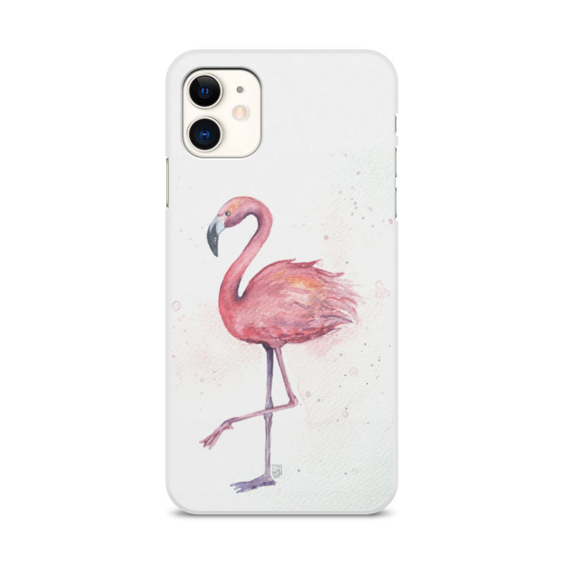 Printio Чехол для iPhone 11, объёмная печать Розовый фламинго
