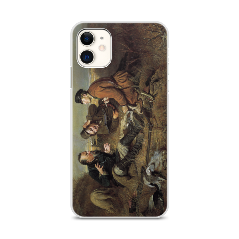 Printio Чехол для iPhone 11, объёмная печать Охотники на привале (василий перов)