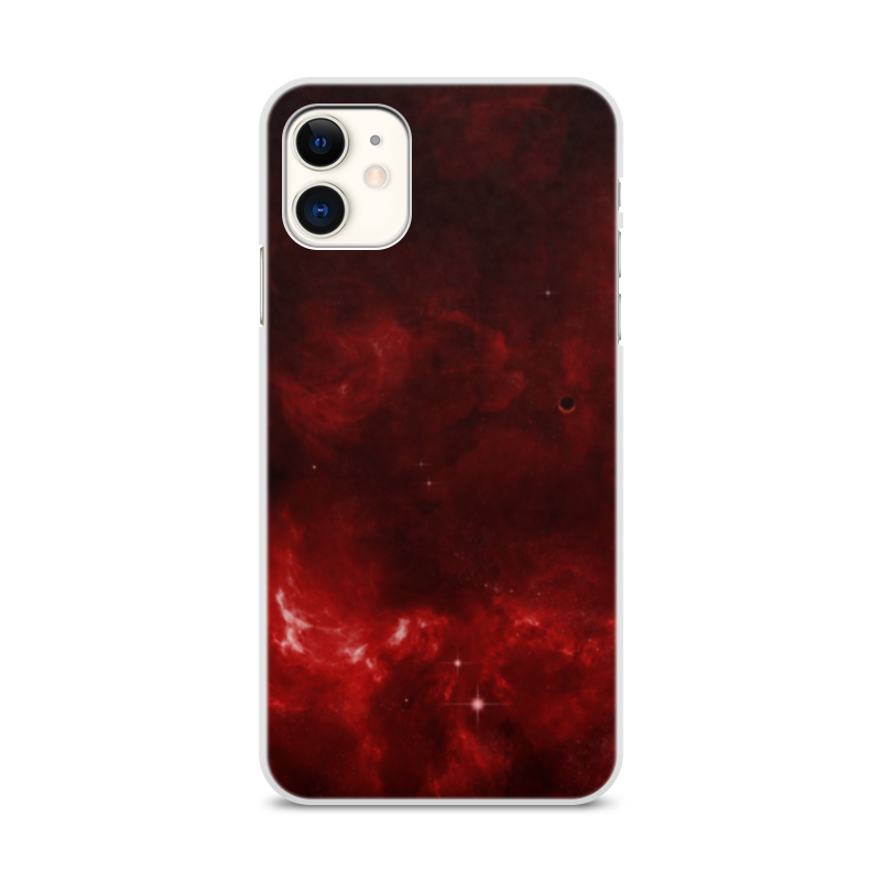 цена Printio Чехол для iPhone 11, объёмная печать Красный космос