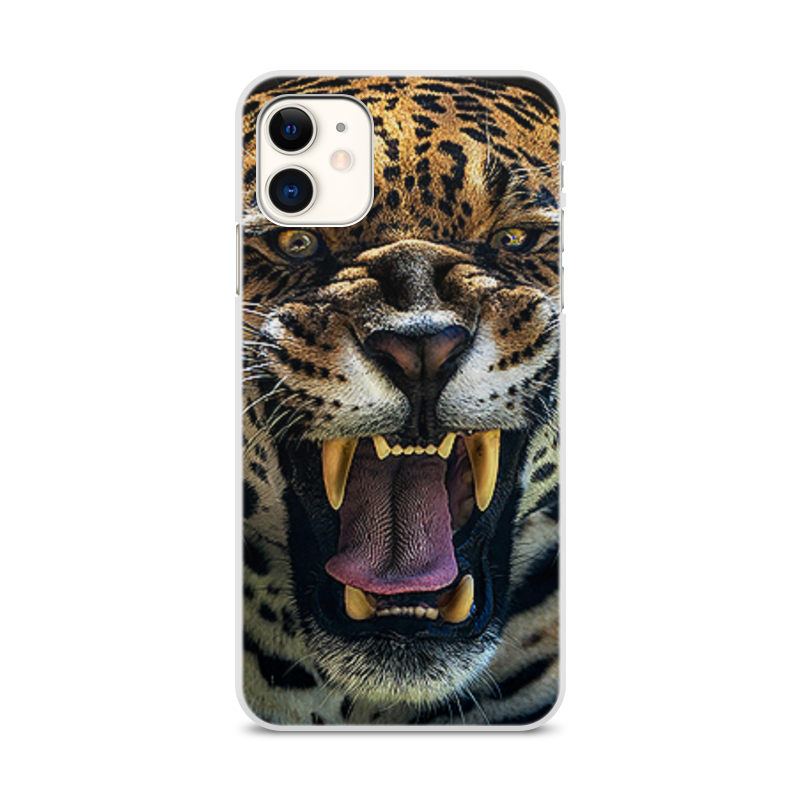 Printio Чехол для iPhone 11, объёмная печать Леопард цена и фото