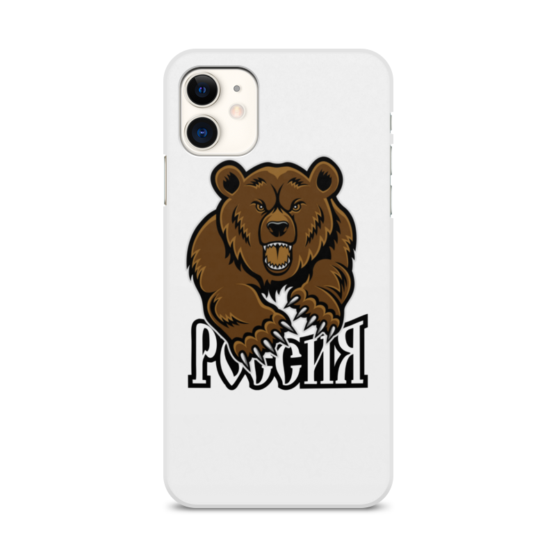 Printio Чехол для iPhone 11, объёмная печать Медведь. символика