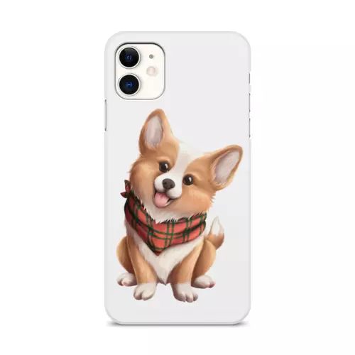 Заказать чехол для iPhone 11/11 Pro/11 Pro Max в Москве. Чехол для iPhone 11, объёмная печать Собака корги в шарфе от tigerda  - готовые дизайны и нанесение принтов.