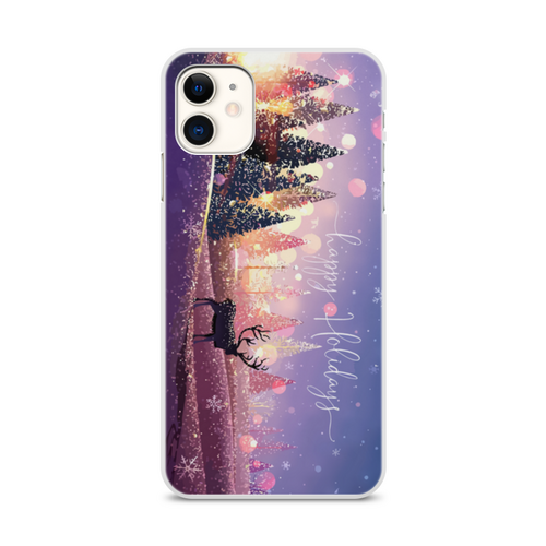 Заказать чехол для iPhone 11/11 Pro/11 Pro Max в Москве. Чехол для iPhone 11, объёмная печать Happy Holidays от Media M  - готовые дизайны и нанесение принтов.
