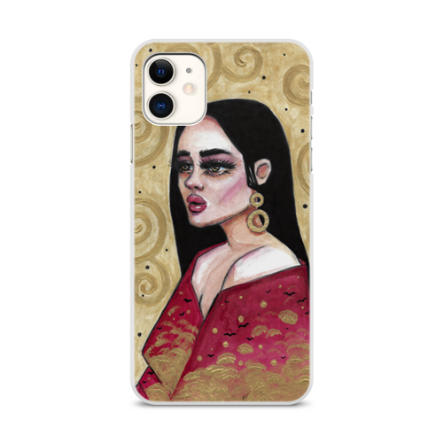 Заказать чехол для iPhone 11/11 Pro/11 Pro Max в Москве. Чехол для iPhone 11, объёмная печать Красное кимоно от d_ari.design@mail.ru - готовые дизайны и нанесение принтов.