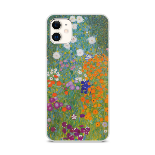 Заказать чехол для iPhone 11/11 Pro/11 Pro Max в Москве. Чехол для iPhone 11, объёмная печать Цветочный сад (Густав Климт) от trend - готовые дизайны и нанесение принтов.