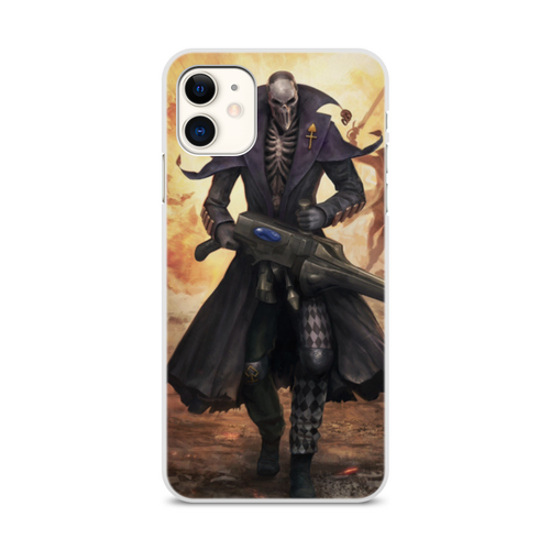 Заказать чехол для iPhone 11/11 Pro/11 Pro Max в Москве. Чехол для iPhone 11, объёмная печать Death Jester (Warhammer 40k) от GeekFox  - готовые дизайны и нанесение принтов.