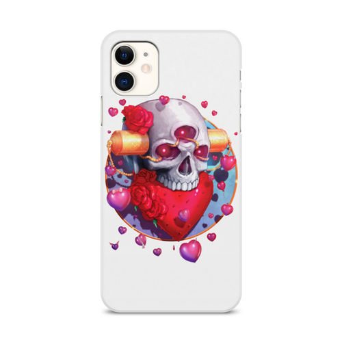Заказать чехол для iPhone 11/11 Pro/11 Pro Max в Москве. Чехол для iPhone 11, объёмная печать Heart Skull от Дана Столыпина - готовые дизайны и нанесение принтов.