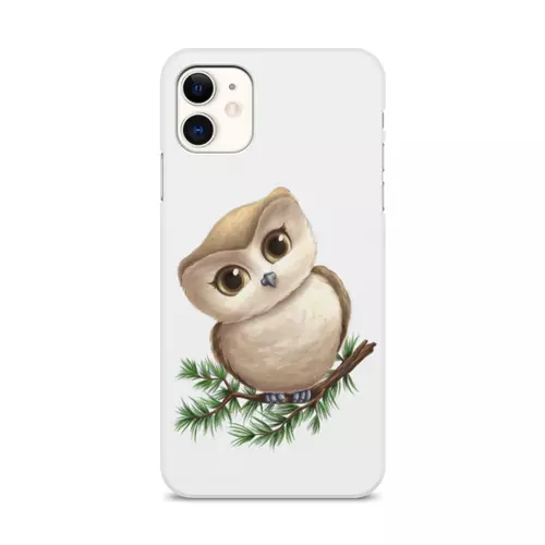 Заказать чехол для iPhone 11/11 Pro/11 Pro Max в Москве. Чехол для iPhone 11, объёмная печать Сова на ветке от tigerda  - готовые дизайны и нанесение принтов.