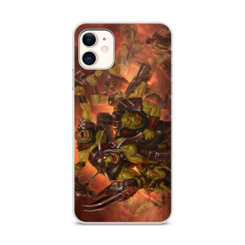 Заказать чехол для iPhone 11/11 Pro/11 Pro Max в Москве. Чехол для iPhone 11, объёмная печать Орки (Warhammer 40k) от GeekFox  - готовые дизайны и нанесение принтов.