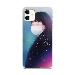Заказать чехол для iPhone 11/11 Pro/11 Pro Max в Москве. Чехол для iPhone 11, объёмная печать Девушка в маске от Anstey  - готовые дизайны и нанесение принтов.